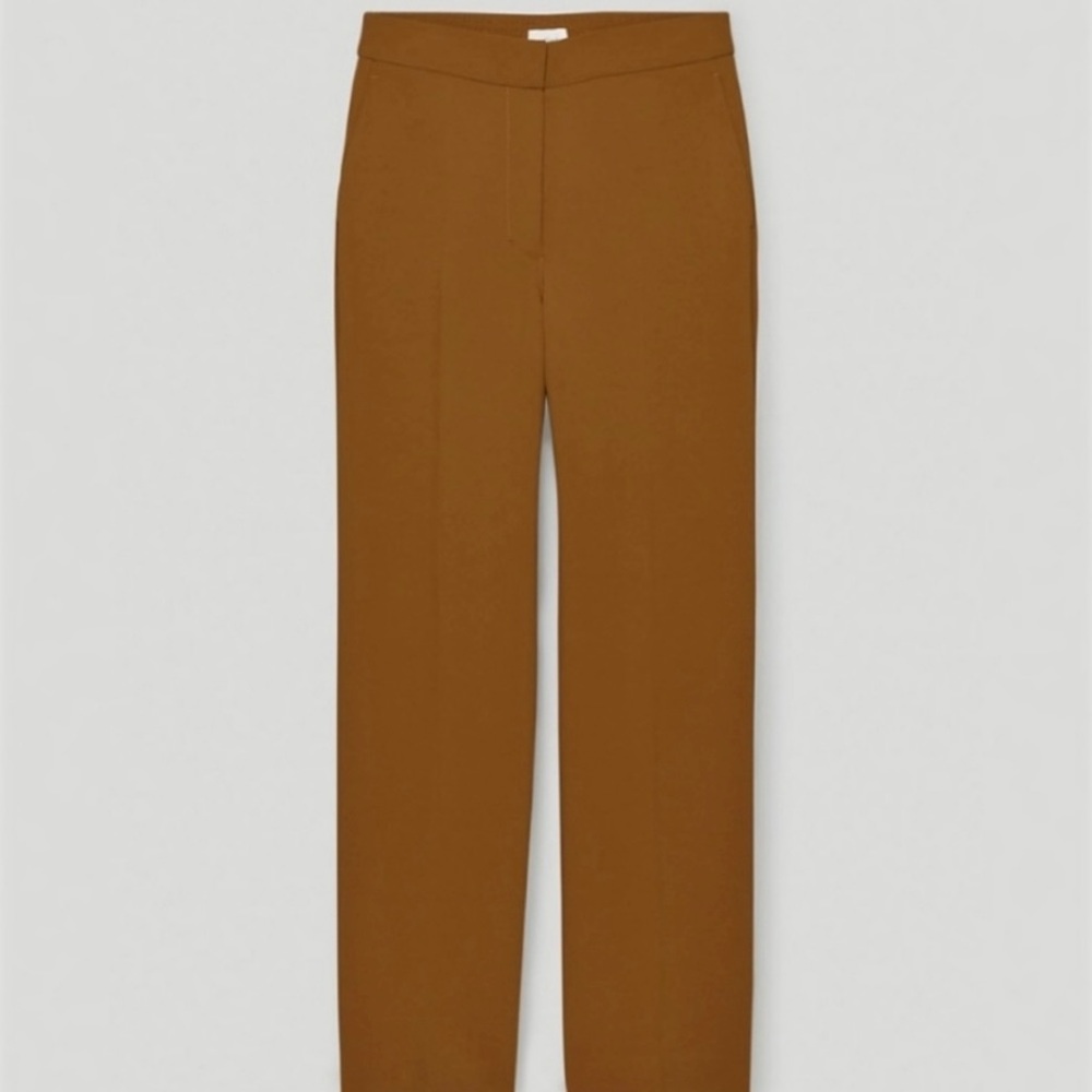 Aritzia Wilfred Alanya Pant Foxfire Brown - Size 4